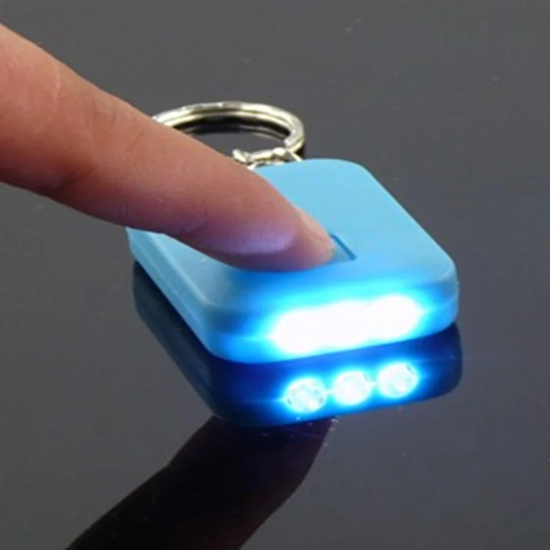 Upgrade Solar Power Mini Flashlight Keychain with 3 LED Light Solar Lamp for Hiking Travel Camping Outdoor Lighting