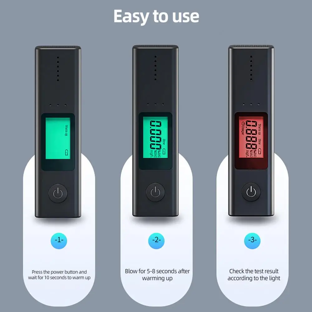 Alcohol Breath Tester  High-quality Sensitive Portable  LCD Alcohol Breath Tester Analyzer for Auto