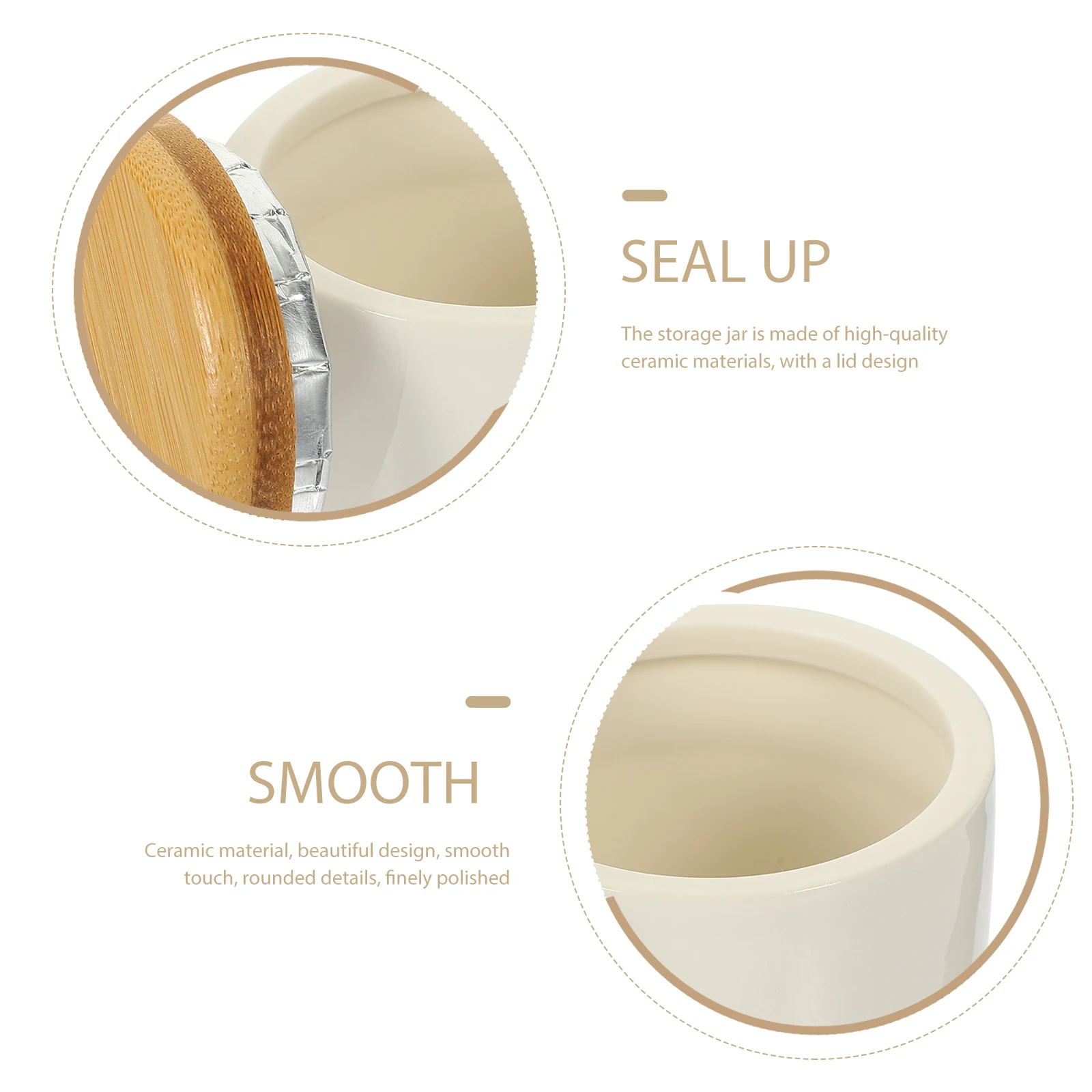 

2 Pcs Container Sealed Ceramic Storage Tank Airtight Ceramics Overnight Canisters