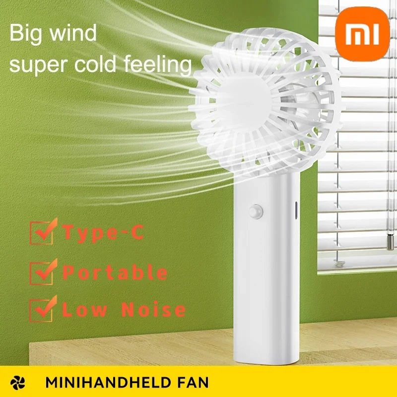 Xiaomi-ventiladores portátiles de mano para exteriores, miniventilador eléctrico pequeño de bolsillo con USB para estudiantes, aromaterapia de escritorio