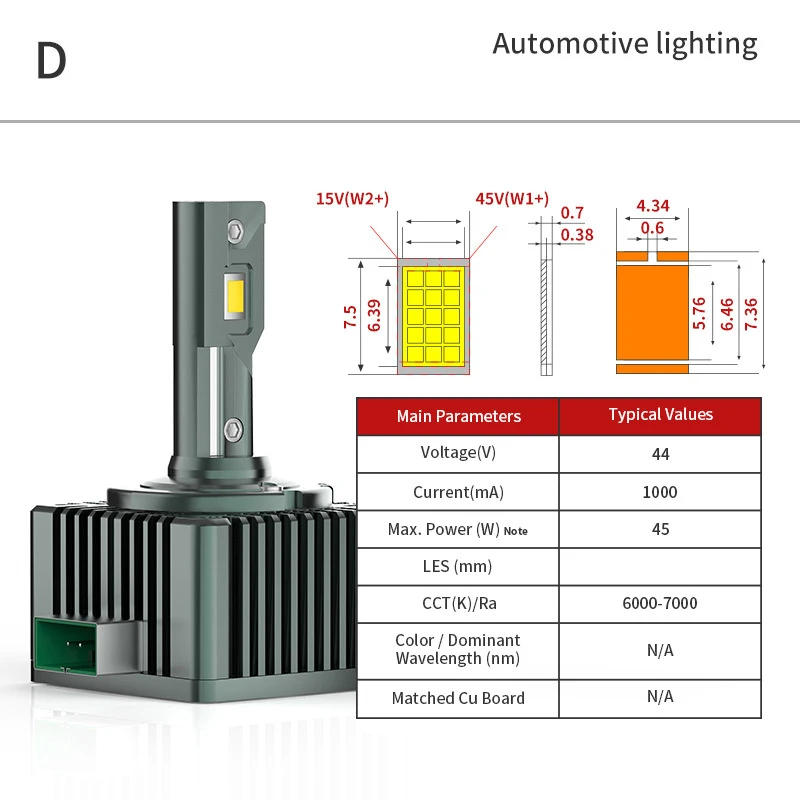 12000lm d3s d1s carro led faróis lâmpadas d2s d4s d8s veículos cabeça luz lâmpada automática 6000k farol diy substituição