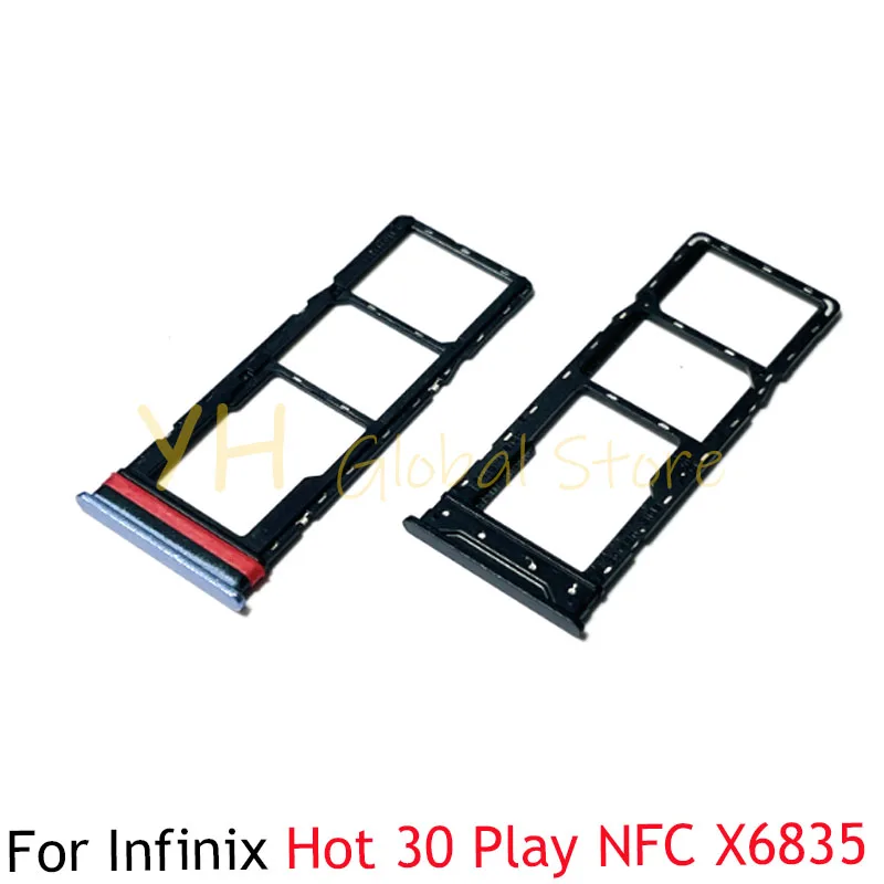 For Infinix Hot 30 Play NFC X6835B X6835 Sim Card Slot Tray Holder Sim Card Repair Parts