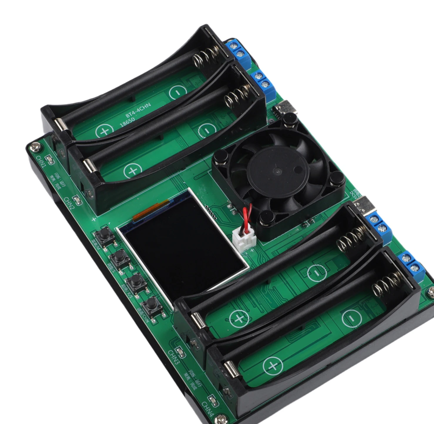 4-channel Tester Battery Capacity Tester For Battery Testing Charge Discharge Measurement For Flat-top Batteries 150 103 36 Mm