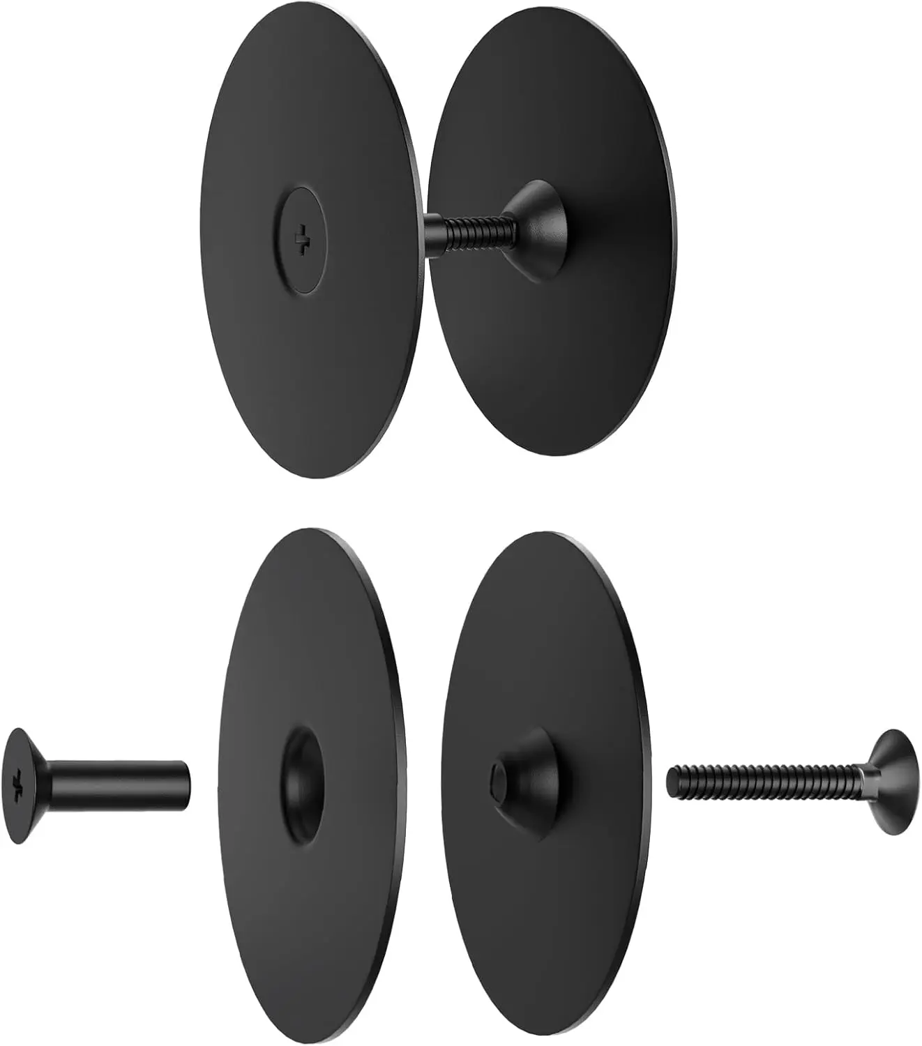 

Door Hole Cover Plate Deadbolt Cover Plate 2-5/8" Diameter Round Door Knob Hole Cover Plate Door Lock Hole Filler Plate-(Matte B