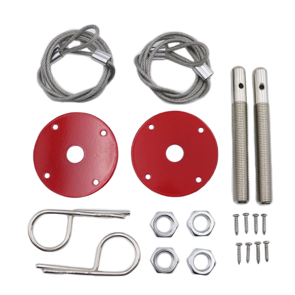 

Hood Lock Car Racing Hood Pin Lock Stainless Steel Quick Release Bonnet Lock Clip Kit Universals Accessories