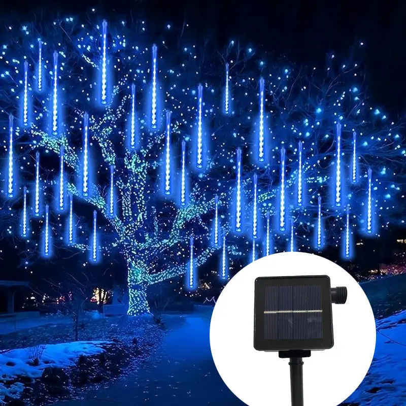 Solar LED Meteor Shower Light Holiday String Light Waterproof Fairy Garden Decor Outdoor Led Street Garland Christmas Decoration