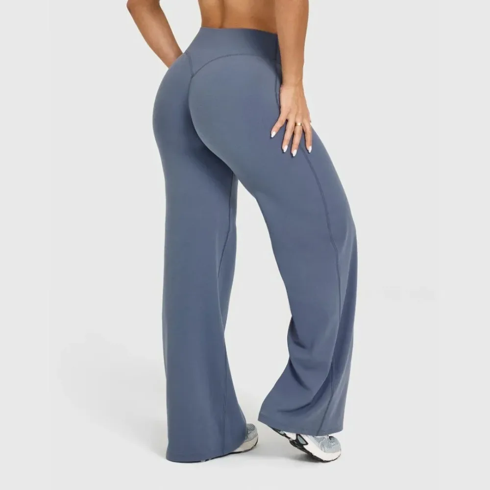 Women R Yoga Pants Gym Fitness Seamless High Waist Naked Feel Straight Legging Women Summe Exercise Fashion Sport Trousers