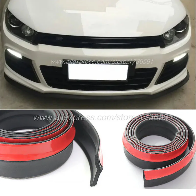 Car Body Front Side Back Bumper Spoilers Lip Lips For Volkswagen Scirocco Touareg Passat Golf Polo Body Chassis Side Protection