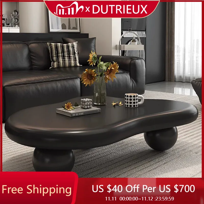 

Design Black Coffee Table Cloud Decoration Fashion Interior Lounge Unique Salon Side Table Luxury Couchtisch Home Furniture