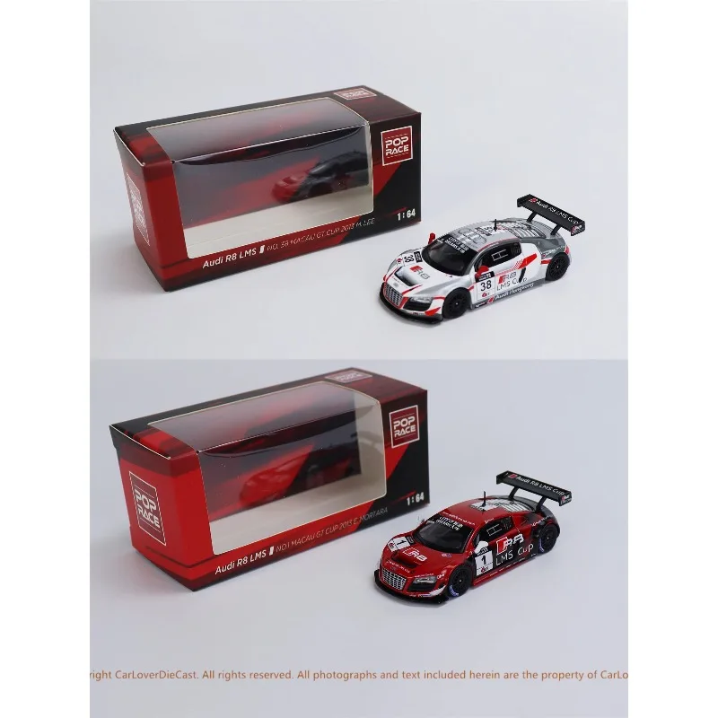 

POPRACE 1:64 AUDI R8 LMS ULTRA Macau die-casting simulation alloy car model, boys' toy, adult collectible ornament.
