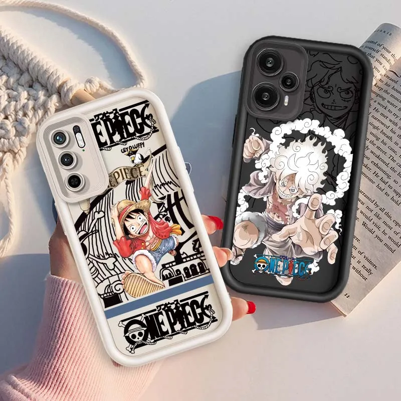 

Anime One Piece Luffy Art For Xiaomi Mi Poco X3 X4 X5 X6 M4 M5 M5s M6 F4 F5 F6 Pro GT Plus 5G Eye Ladder Cover Phone Case