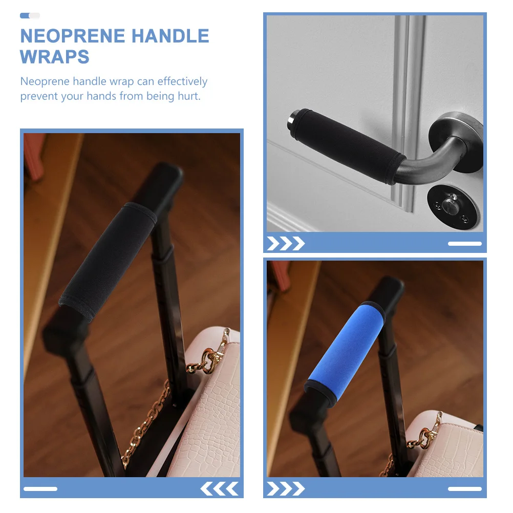 

2pcs Luggage Suitcase Cover Neoprene Handle Wrap Grip Protection Sleeve For Travel Business Camping Hiking Case Luggage