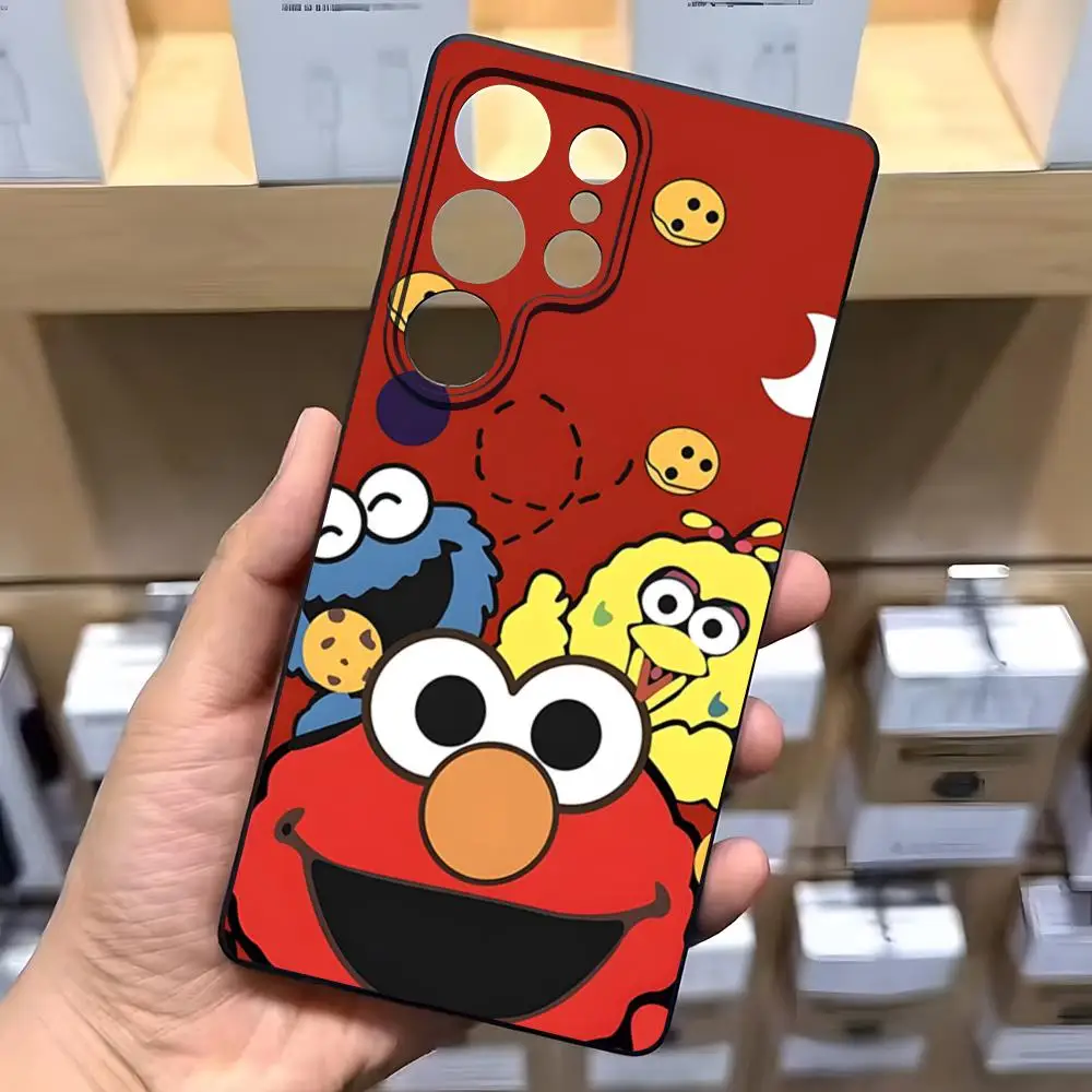 S-Sesame Streetsการ์ตูนสําหรับSamsung A16 A26 A36 A56 A15 A25 A35 A55 A34 A24 A54 A23 a53Black Soft Shell