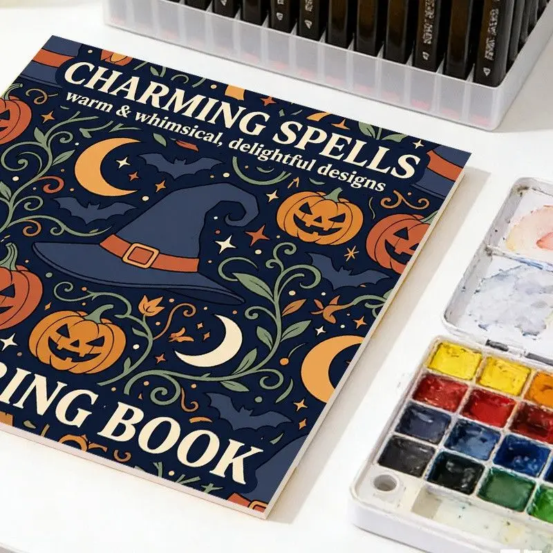 24 Pages Kids Coloring Book DIY Handmade Custom Drawing Activity Book for Children Beginners