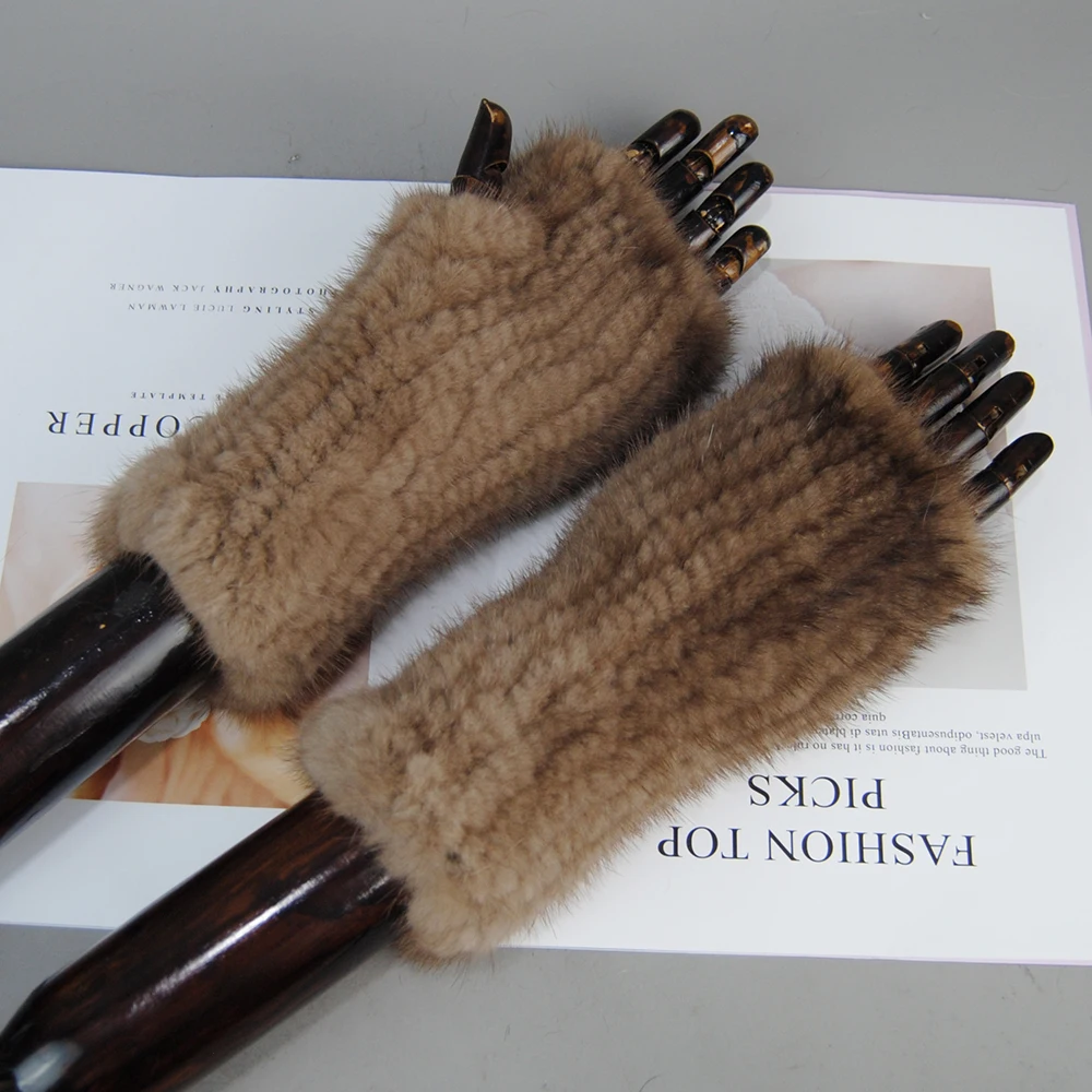 Women\'s Gloves Winter Natural Real Mink Fur Gloves Women Heated Warm Genuine Mink Fur Mittens Girl Fashion Real Mink Fur Gloves