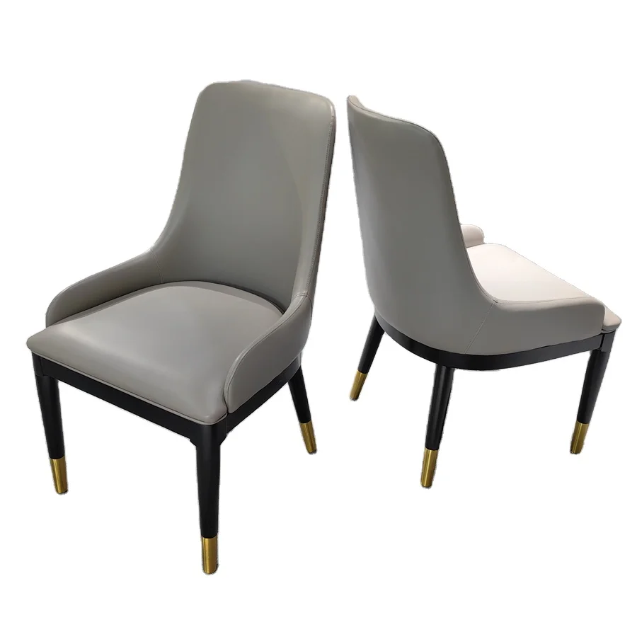 #Factory Price Modern Design Wood Home Restaurant Leather Cover Chair Hotel Cafe Furniture Banquet Armchair With High Back