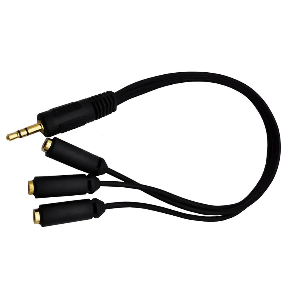 3.5mm Stereo Plug Male to 3 1/8" 3.5mm Stereo Jack Female 1 Input 3 Output Stereo Audio Splitter Cable 0.3m