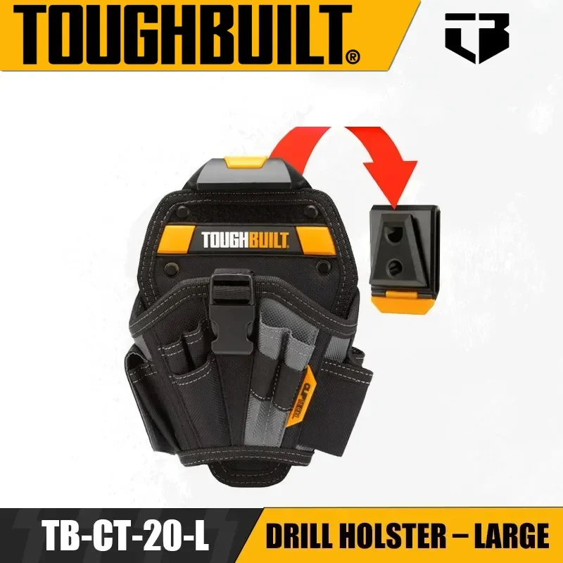 TOUGHBUILT TB-CT-20-L Drill Holster – Large Hand Drill Special Belt Bag Decoration Portable Tool Bag