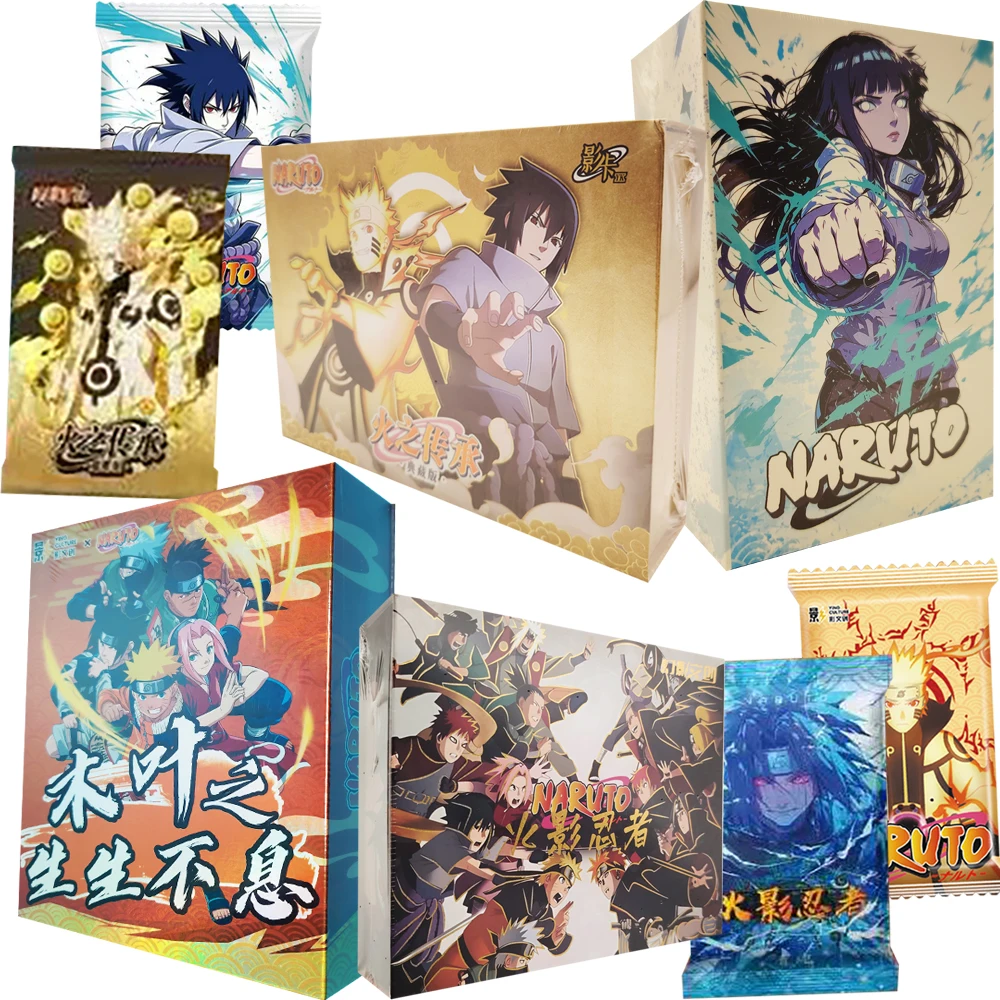 Naruto Rare Collection Cards Hatake Kakashi Tsunade Anime Special Theme Character Hot Stamping Gold Cards Friends Birthday Gifts