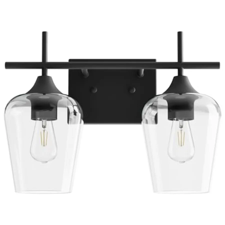 

Bathroom Vanity Light 2 Light Bathroom Light Fixture Over Mirror Bathroom Wall Lamp with Clear Glass Modern Vanity Lighting fix