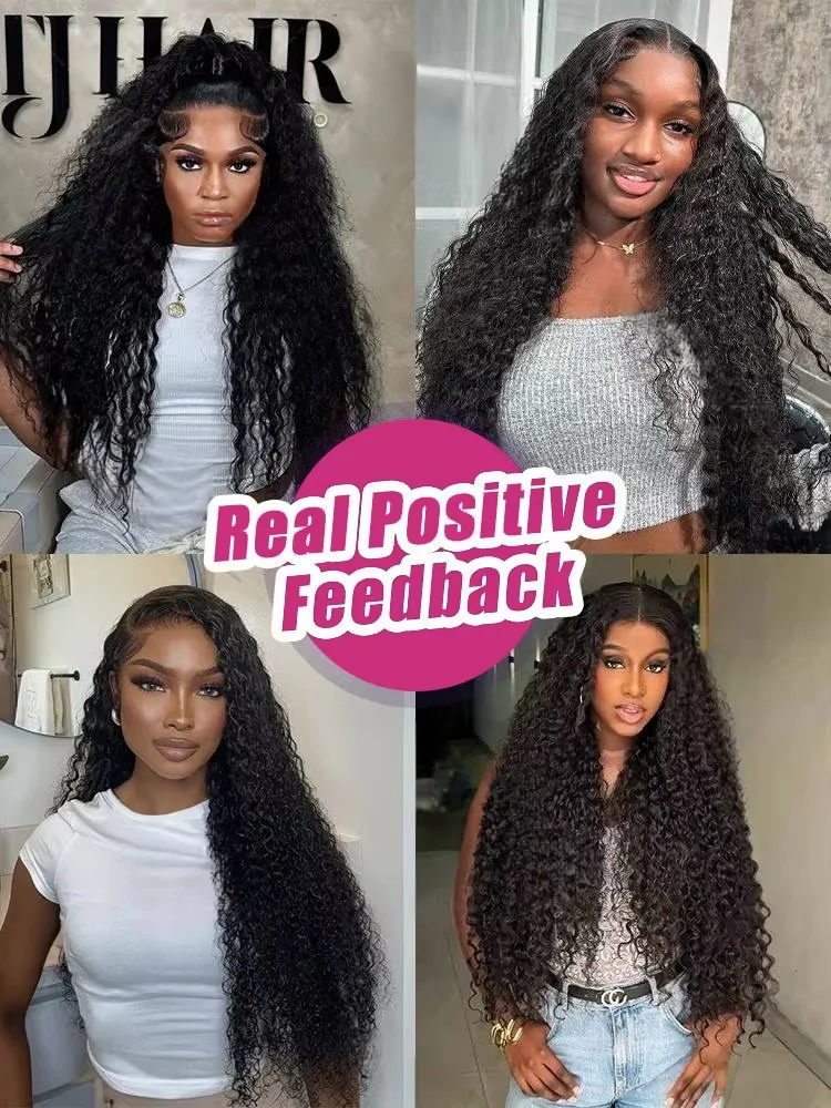 Пучки человеческих волос с глубокими волнами 30, 32 дюйма, 3, 4 пучка, девственные необработанные бразильские вьющиеся волосы, 100% наращивание человеческих волос