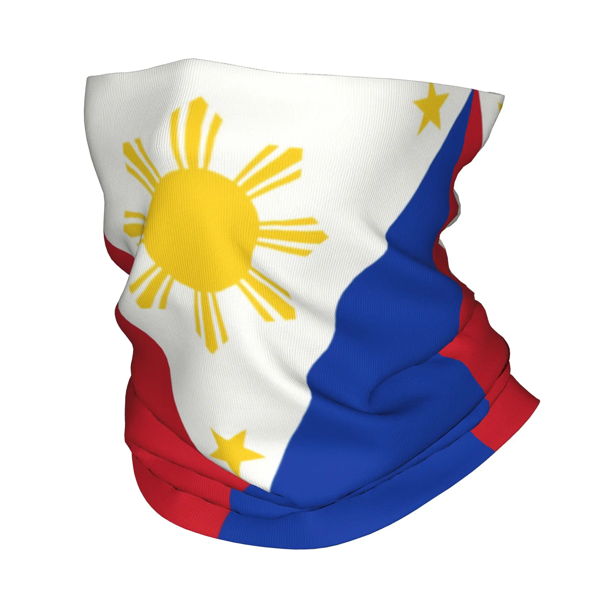 Polaina de cuello Bandana con bandera de Filipinas personalizada para esquí, caza, hombres y mujeres, bufanda envolvente, pasamontañas más cálido