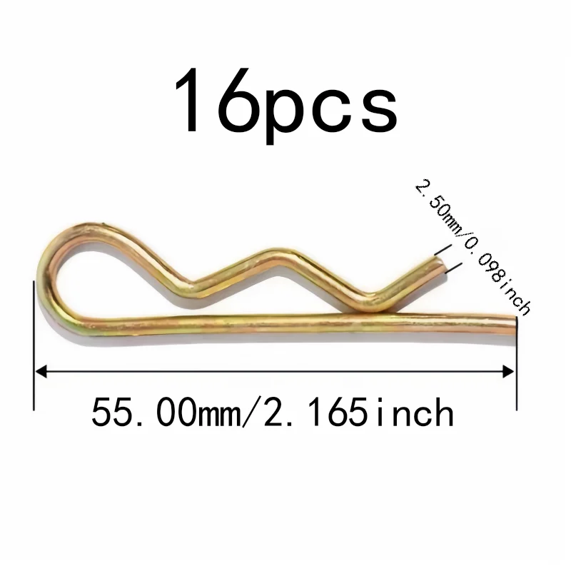 16 pcs 5.5 M2.5*55mm Locking Pin Fasteners for Industrial Maintenance, Secure Locking Hold, Multipurpose