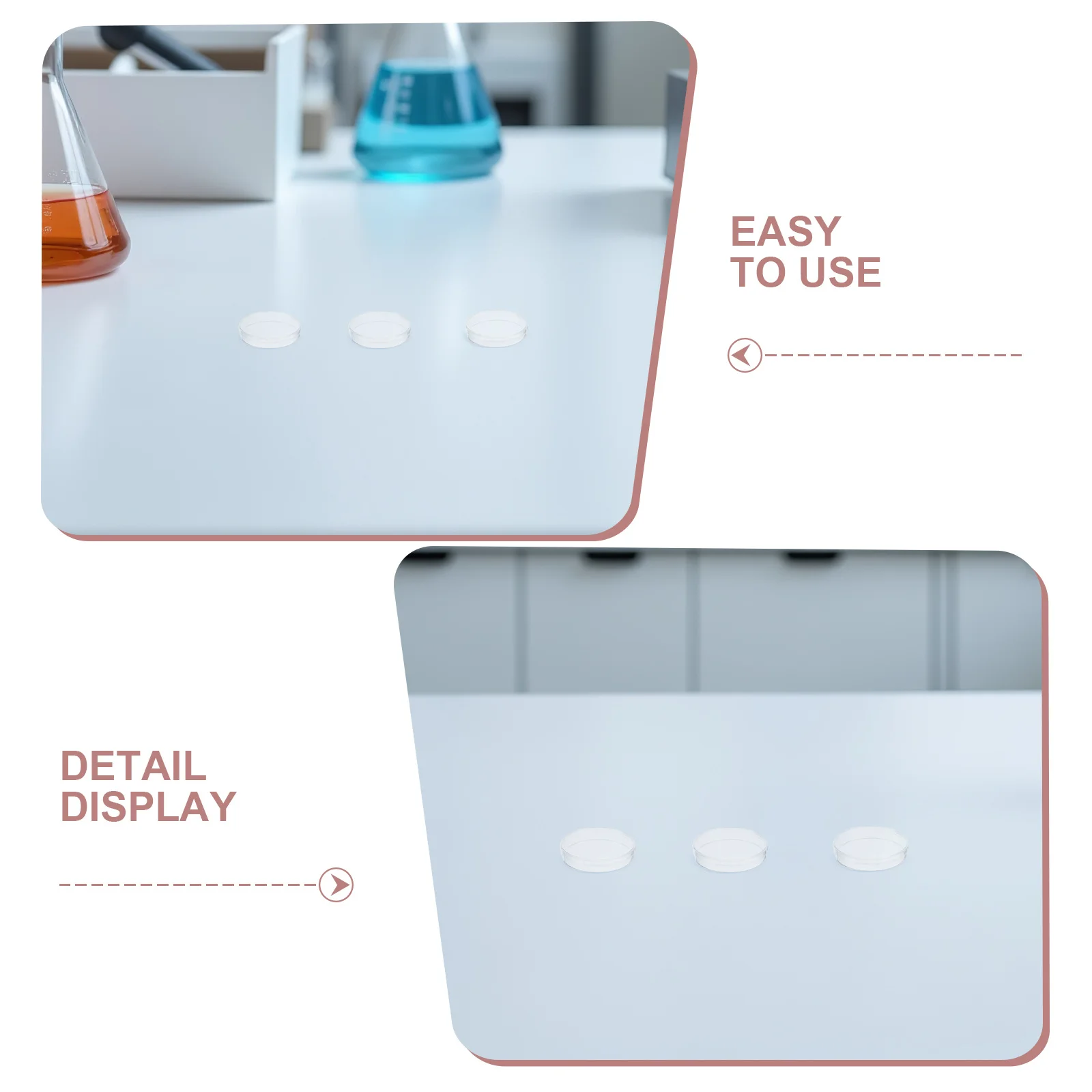 10 قطعة أطباق بتري مع غطاء لوحة ثقافة بلاستيكية شفافة لمختبر تجربة العلوم استخدام رد فعل الأنسجة خلية أجار