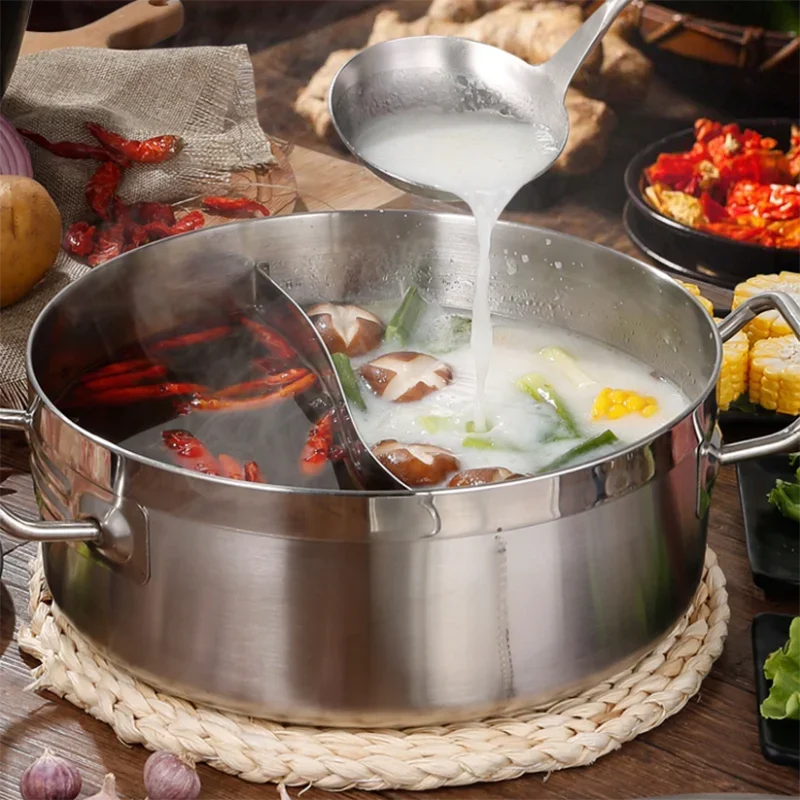 Pentola per zuppa in acciaio inossidabile Scaldavivande Wok da cucina portatile Cottura di alimenti Piccoli tachi multifunzionali De Cozinha Prodotti per la casa