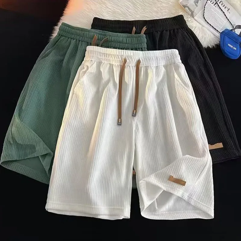 

Ice Silk Cooling Refreshing Summer Shorts For Men Quick-drying Sports Loose Large Size American Trendy Brand Trendy Beach Pants