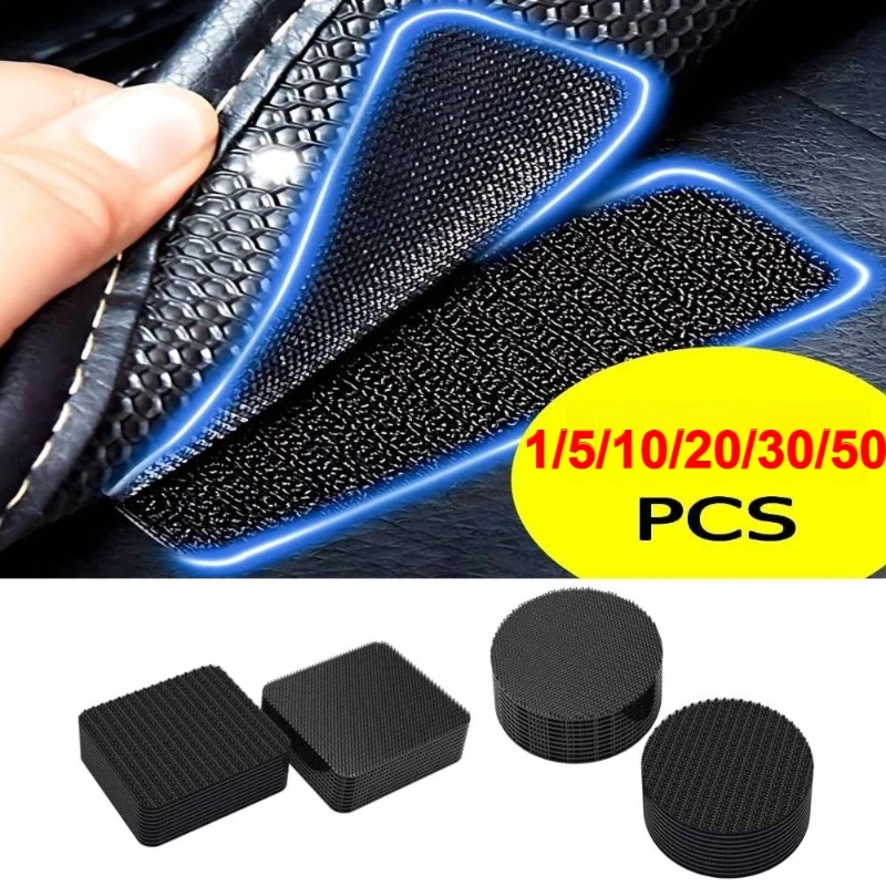 Black Adhesive Tape Household Use Touches Fastener Pad Fixed Patch Double Sided Mat Grip Strap Self-adhesive DIY Apparel