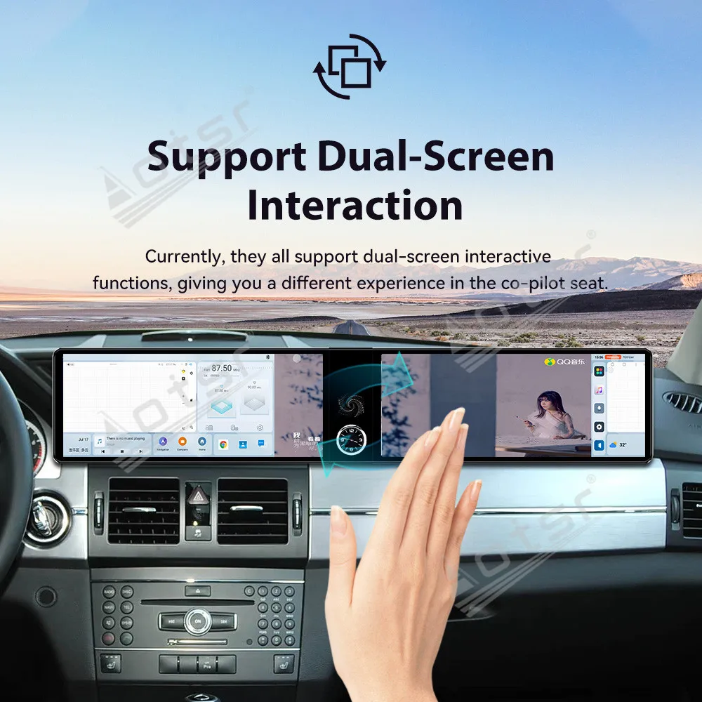 

Dual 12.3 ‘’ Android 13 Carplay For Mercedes-Benz GLK 2009-2012 Gps Navigation Car Radio HD Touch Screen Stereo Auto