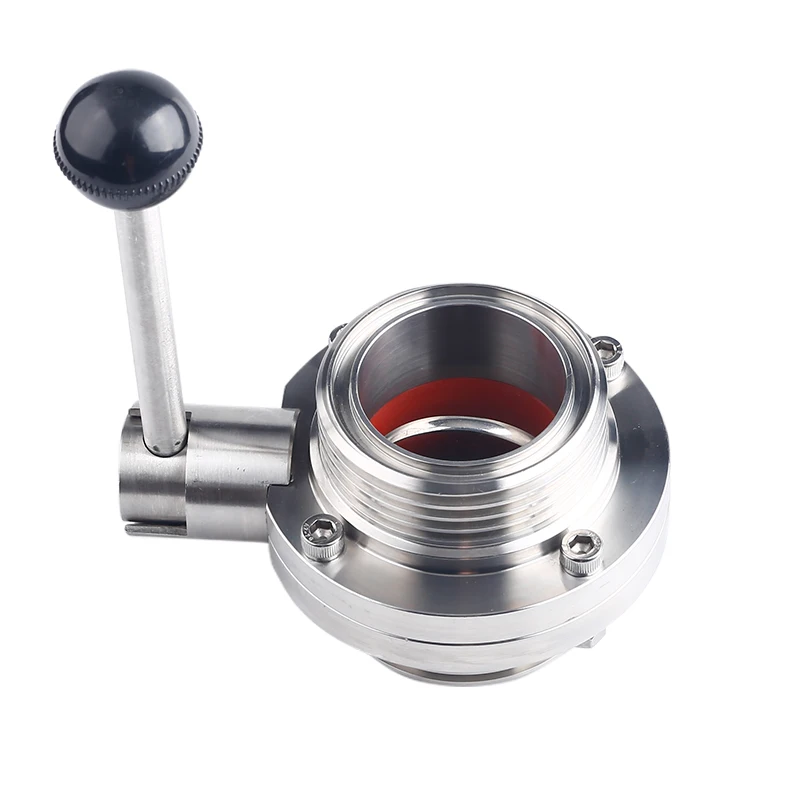 

Запорный клапан-бабочка из нержавеющей стали SS304 с наружной резьбой SMS, размеры 3/4'', 1'', 1-1/4'', 1-1/2'', 2'', 3'' для молочной промышленности и пивоварения