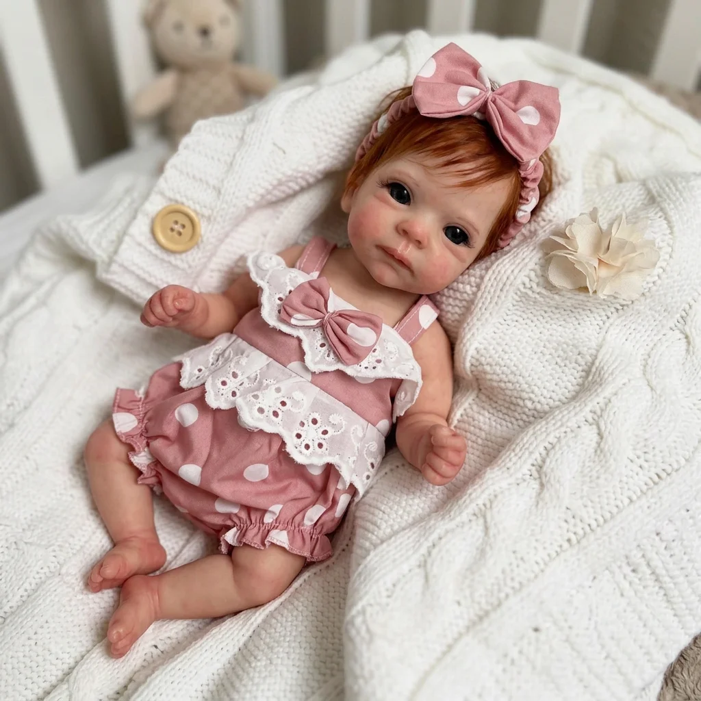 10 Inch Full Body Silicone Reborn Doll Rooted Hair Design Lifelike Hand Painted Waterproof Collectible for Holiday Gifts