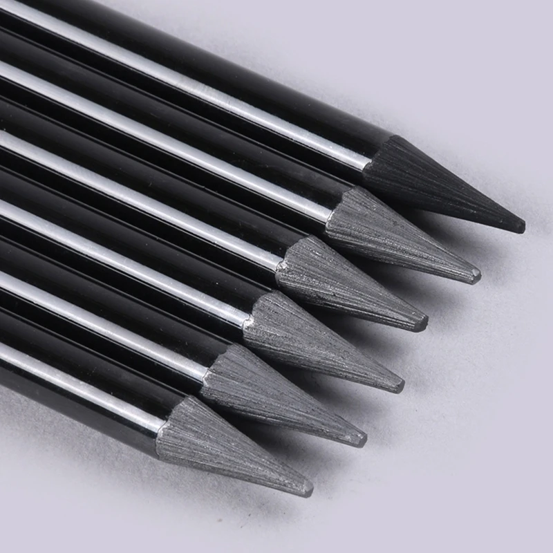 Woodless Pencil Set Black 6 Degrees Pencil 3 Degrees Charcoal Pencil for Beginner Student Amateur Painter