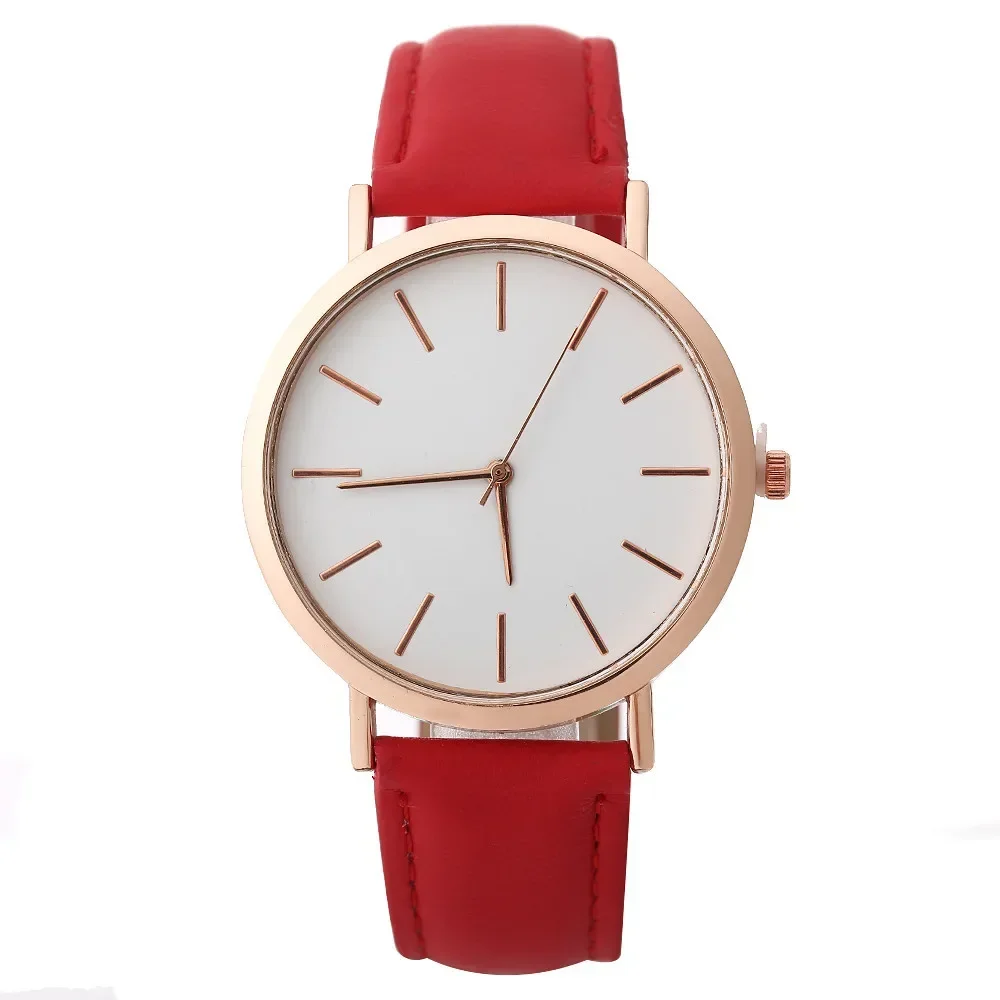 Pulseira de couro de luxo feminina Relógio de Pulso Analógico, Ouro Rosa, Minimalismo, Simples, Casual, senhoras, Quartzo, Moda