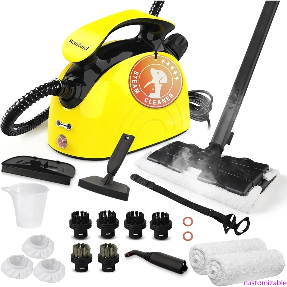

Versatile High-Temperature Steam Cleaner with 21 Attachments for Deep Cleaning Floors, Grout, Tiles, and Carpets