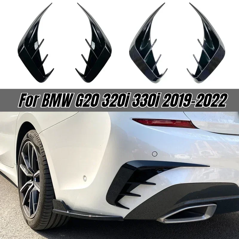 

Car Rear Bumper Lip Spoile Air Vent Outlet Cover Trim For BMW 3 Series G20 M-Sport 320e 330e 318i 320i 325i 330i 340i 2019-2022