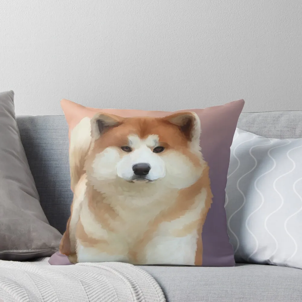 

akita inu portrait Throw Pillow Marble Cushion Cover Decorative pillowcase Christmas Pillows pillow