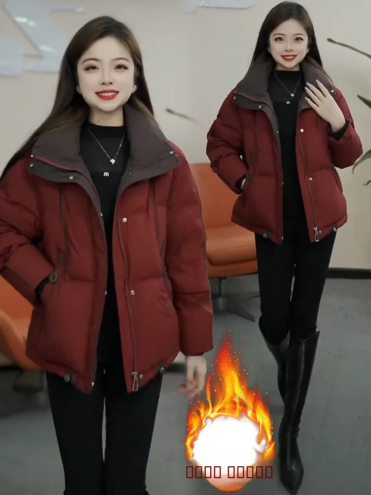 

Новая женская зимняя куртка Ankela Red: утепленная, свободного кроя, с эффектом стройности, короткая, в корейском стиле, с длинными рукавами