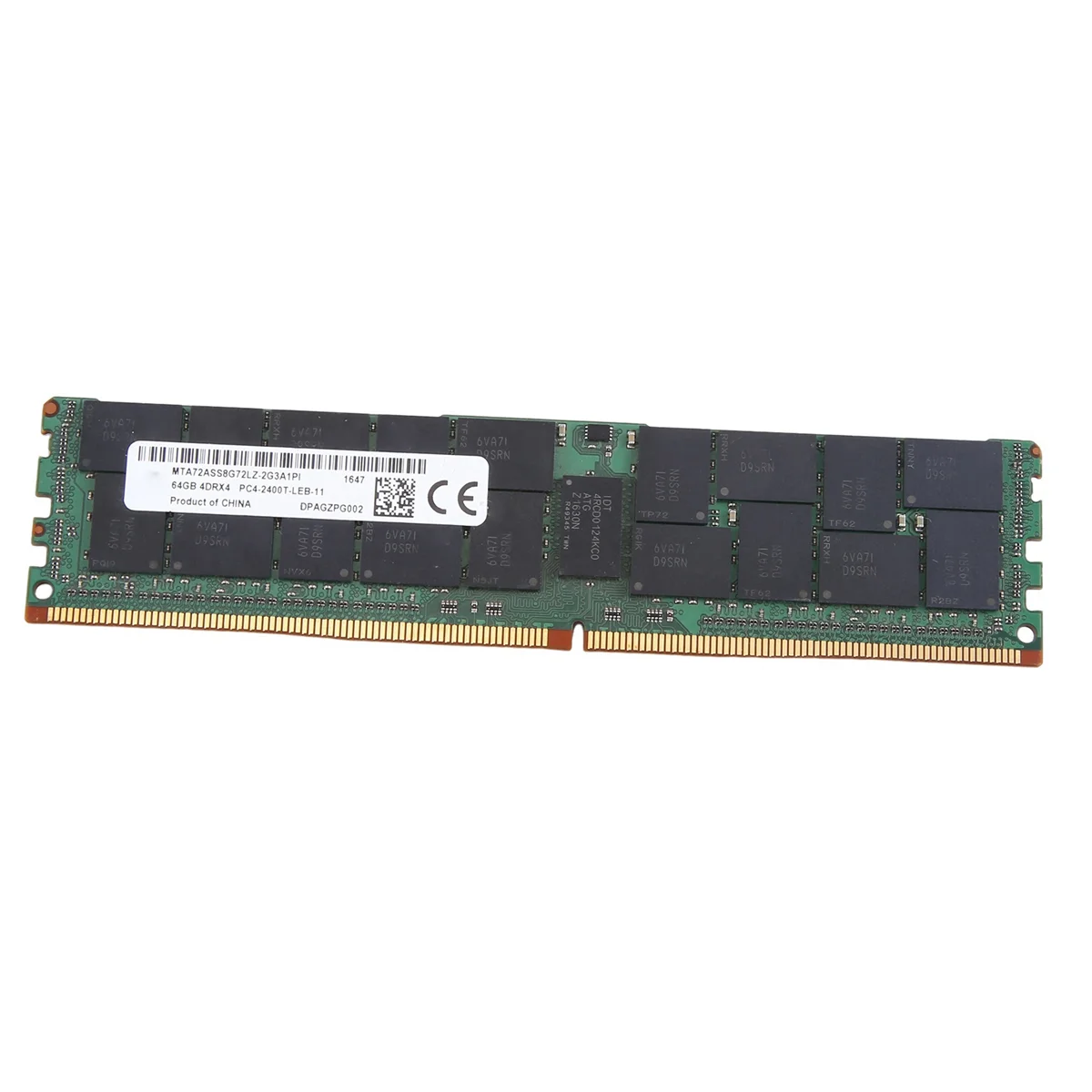 AT87-For MT 64GB DDR4 Server RAM Memory 2400Mhz PC4-19200 288PIN 4DRx4 RECC Memory RAM 1.2V REG ECC RAM