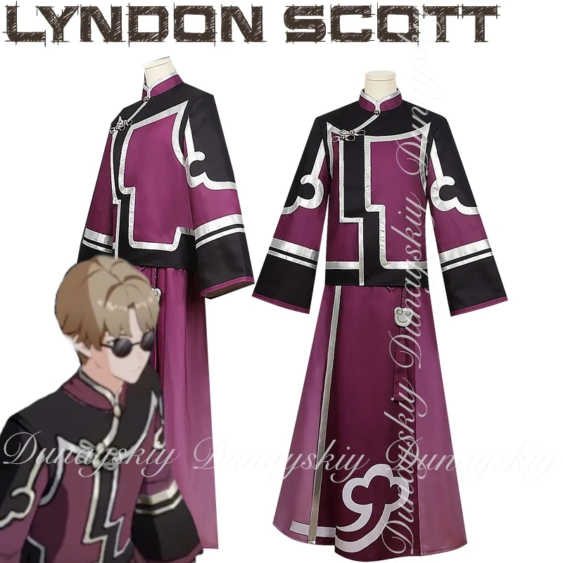 هونكاي: لعبة ستار ريل ليندون سكوت كوسبلاي باللون الأرجواني شركة السلام Interastral وكيل خاص أزياء تنكرية مجموعة كاملة