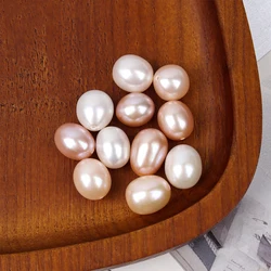 5pcs/set Natural Freshwater Cultured Pearl Loose Beads Half Hole Charms for DIY Women Men Earrings Jewelry Making Accessories