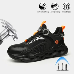 New 2024 Steel Toe Puncture Proof Work Shoes For Men Women Breathable Safety Shoes Boots Anti-Smash Footwear Outdoor Sneakers