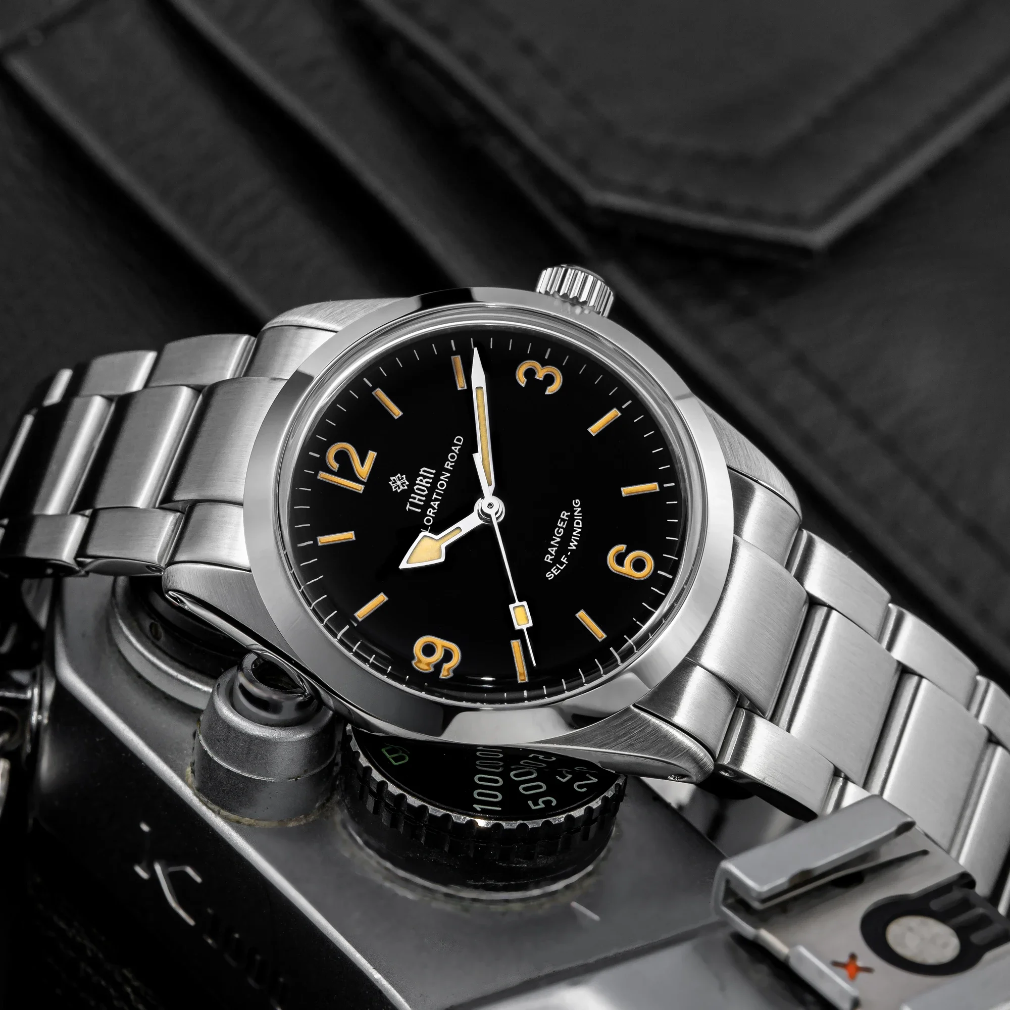 THORN T003 Mechanical Wristwatches PT5000 Automatic Movement Sapphire Luminous 10Bar Waterproof Steel Vintage Luxury Watches Man