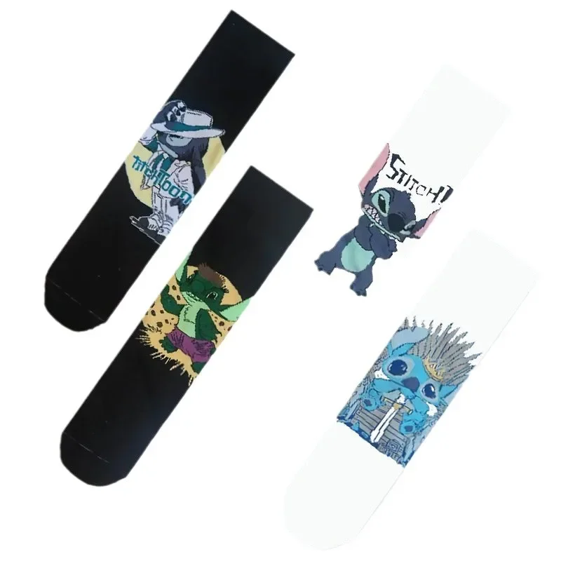 4 pairs of cartoon anime casual couple socks cotton socks