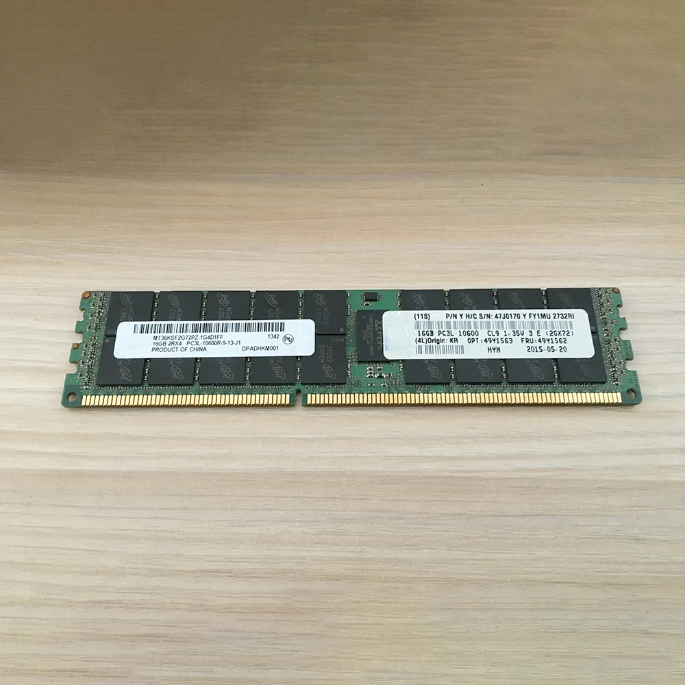 

1PCS For IBM RAM X3650 M2 M3 M4 X3550 M4 M3 X3400 M2 X3850 X3950 X5 49Y1563 49Y1565 49Y1562 16GB DDR3 1333 REG ECC Server Memory