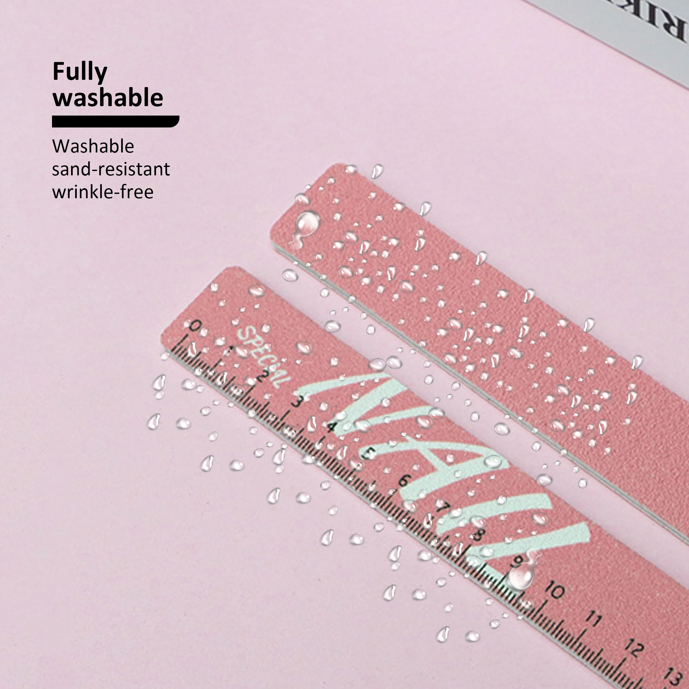 تخرج شريط تلميع طلاء الأظافر مع 80/80 حصى الوردي ملف سميك تلميع إزالة الأظافر على الوجهين ملف الأظافر الشريط #4