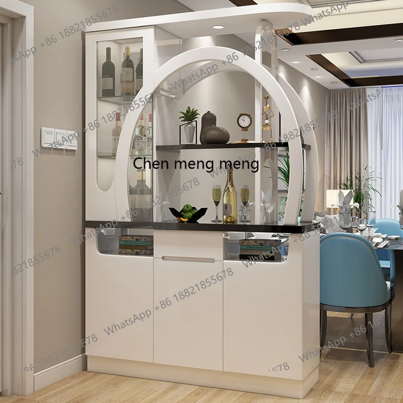 

Entry entrance partition cabinet modern simple living room screen light luxury wine cabinet double-sided shoe cabinet integrated