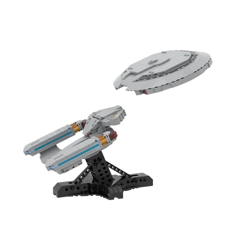 1060 pçs MOC-242356 nova empresa NCC-1701-D espaço trekking filme nave espacial exploração navio modelo blocos de construção tijolos brinquedo presente